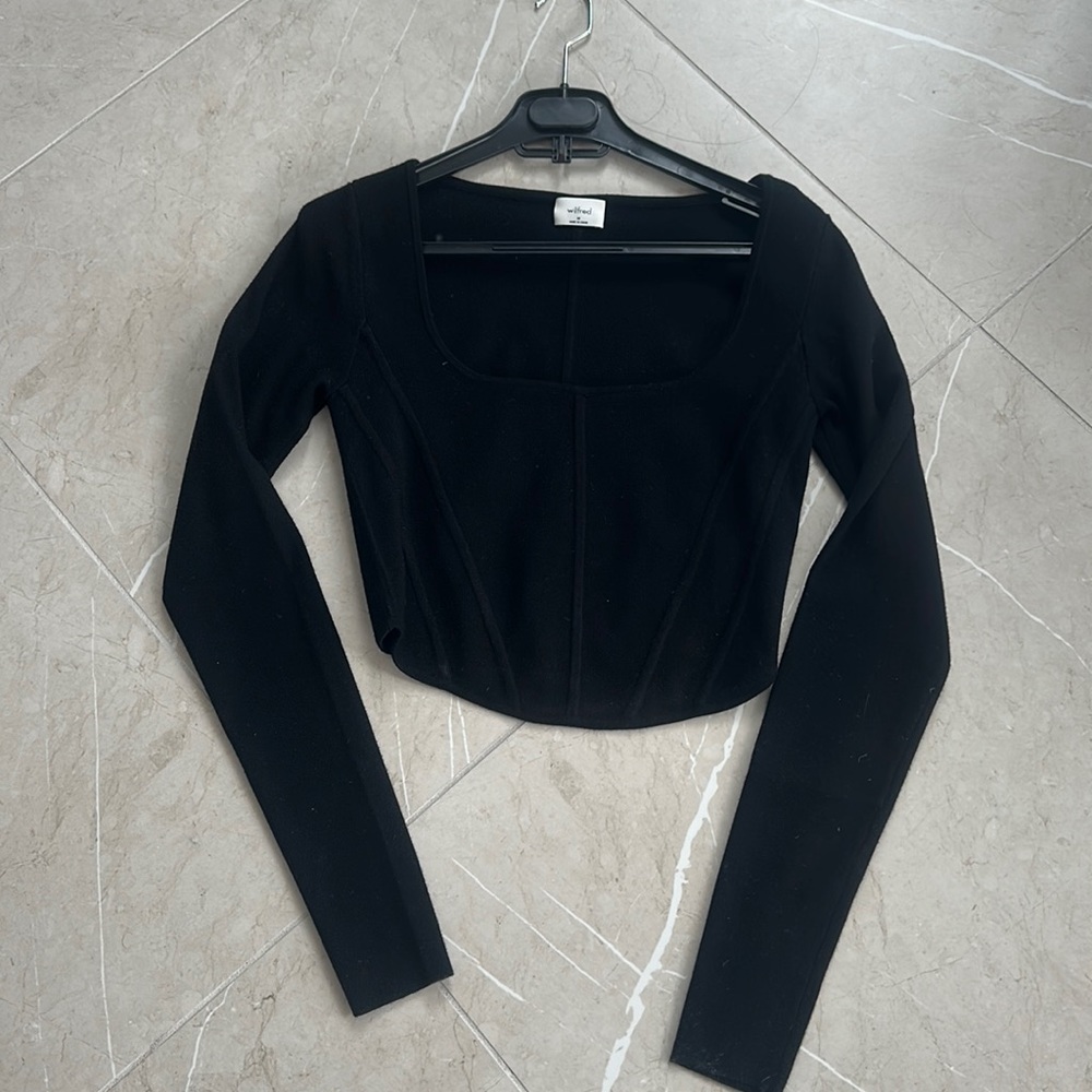 Aritzia Wilfred Free Corset Knit Top